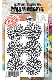 #309 AALL & CREATE STAMP Pom Pom Flowers A7